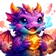Colorful cartoon animal avatar with big friendly eyes and a wide smile
